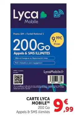 Super U Lyca Carte mobile offre