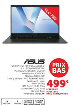 Super U Asus ordinateur portable offre