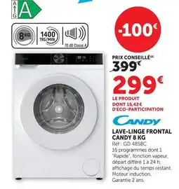Super U Candy Lave-linge frontal offre