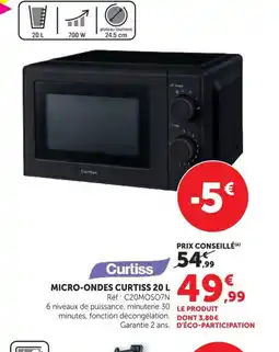 Super U Curtiss micro-ondes offre