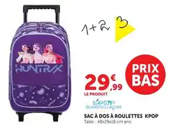 Hyper U SAC À DOS À ROULETTES KPOP offre