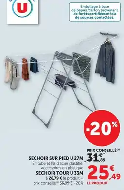 Super U Sechoir sur pied 27m offre