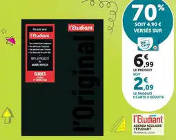 Super U l'Étudiant Agenda scolaire offre