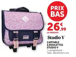 Hyper U CARTABLE À ROULETTES STUDIO V offre