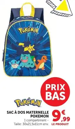 Hyper U SAC À DOS MATERNELLE POKEMON offre