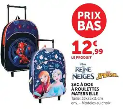 Hyper U SAC À DOS À ROULETTES MATERNELLE offre