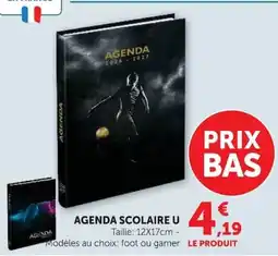 Hyper U AGENDA SCOLAIRE U offre