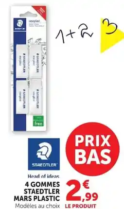 Hyper U 4 GOMMES STAEDTLER MARS PLASTIC offre