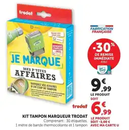 Hyper U KIT TAMPON MARQUEUR TRODAT offre