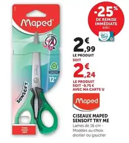 Hyper U CISEAUX MAPED SENSOFT TRY ME offre