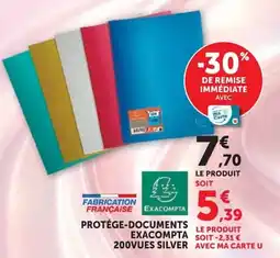 Hyper U PROTÉGE-DOCUMENTS EXACOMPTA 200VUES SILVER offre
