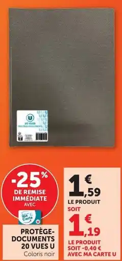 Hyper U PROTÈGE- DOCUMENTS 20 VUES U offre