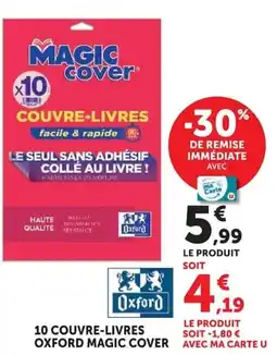 Hyper U 10 COUVRE-LIVRES OXFORD MAGIC COVER offre
