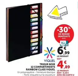 Hyper U TRIEUR NOIR 12 COMPARTIMENTS RAINBOW CLASS VIQUEL offre