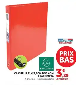 Hyper U CLASSEUR EXACOMPTA offre
