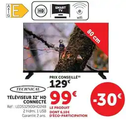 Hyper U TÉLÉVISEUR 32" HD CONNECTÉ offre