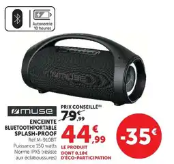 Hyper U ENCEINTE BLUETOOTHPORTABLE SPLASH-PROOF offre
