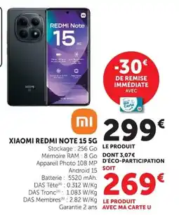 Hyper U XIAOMI REDMI NOTE 15 5G offre