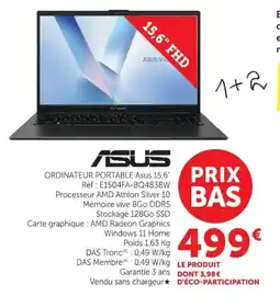 Hyper U Ordinateur portable asus 15,6" offre