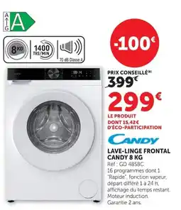 Hyper U LAVE-LINGE FRONTAL CANDY offre