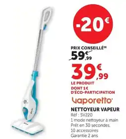 Hyper U NETTOYEUR VAPEUR offre