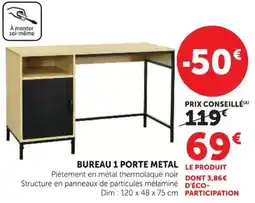 Hyper U BUREAU 1 PORTE METAL offre