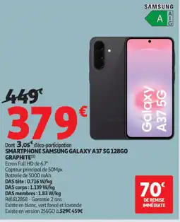 Auchan SAMSUNG GALAXY Smartphone a37 5g 128go graphite offre