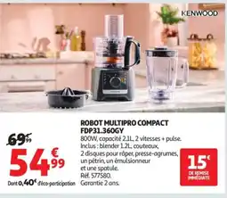 Auchan KENWOOD Robot multipro compact fdp31.360gy offre