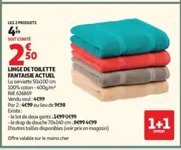 Auchan Linge de toilette fantaisie offre