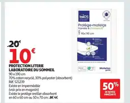 Auchan Protection literie laboratoire du sommeil offre