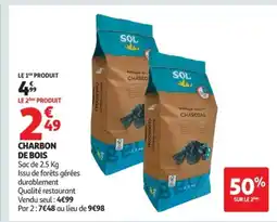 Auchan CHARBON de bois offre