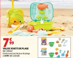 Auchan Valise jouets de plage offre