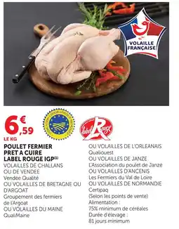 Super U Poulet fermier prêt à cuire label rouge igp offre