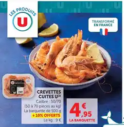 Super U U crevettes cuites offre