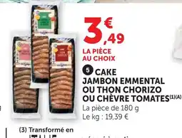 Super U Cake jambon emmental offre