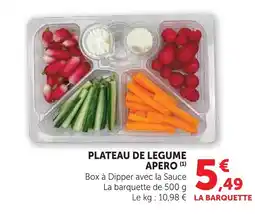 Super U Plateau de légume apéro offre