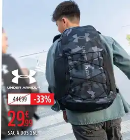 Intersport Under armour sac à dos 26l offre