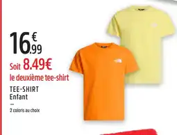 Intersport The north face tee-shirt enfant orange offre