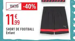 Intersport Puma short de football enfant offre