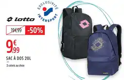 Intersport Lotto sac à dos 20l offre