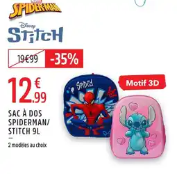 Intersport Sac à dos spiderman 9l offre
