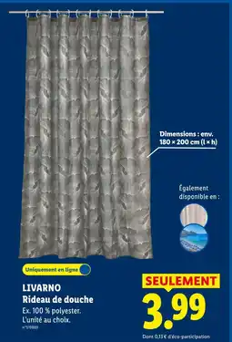 Lidl Livarno rideau de douche offre