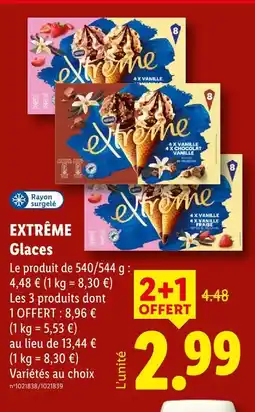Lidl Extrême glaces offre