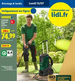 Lidl Parkside nettoyeur haute pression offre