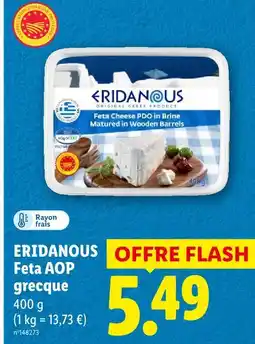 Lidl Eridanousao feta aop grecque offre