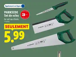 Lidl Parkside set de scies offre