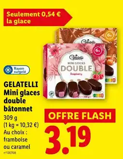 Lidl Gelatelli mini glaces double bâtonnet framboise offre
