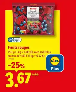 Lidl Cocktail de fruits rouges offre