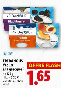 Lidl Eridanous yaourt à la grecque offre