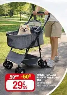 La Foir'Fouille Poussette pliable assortie noir et gris offre